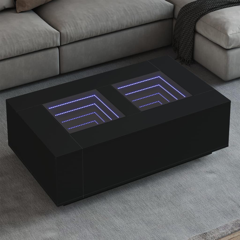 Sofabord Med Infinity Led Lys 116x69x40 Cm Sort