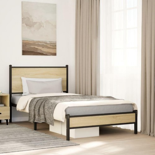 Sengeramme 100 x 190 cm i metal - sonoma-eg