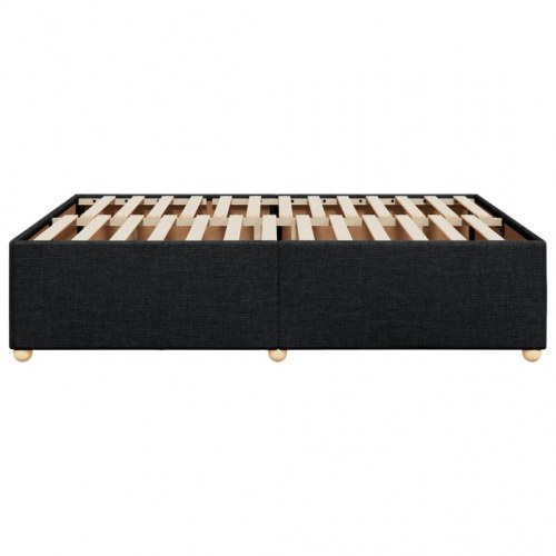 Sengeramme med lameller uden madras 140 x 190 cm - sort
