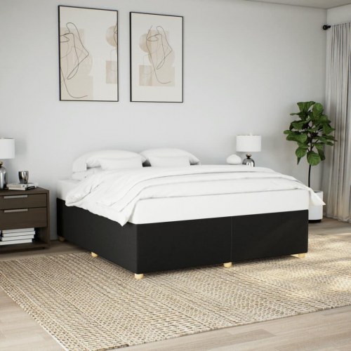 Sengeramme 200 x 200 cm uden madras - sort stof