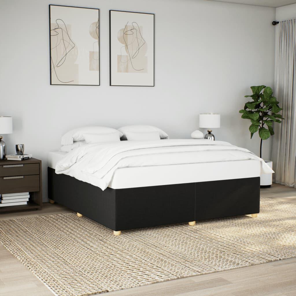 Sengeramme Uden Madras Stof - Sort / 200 x 200 cm