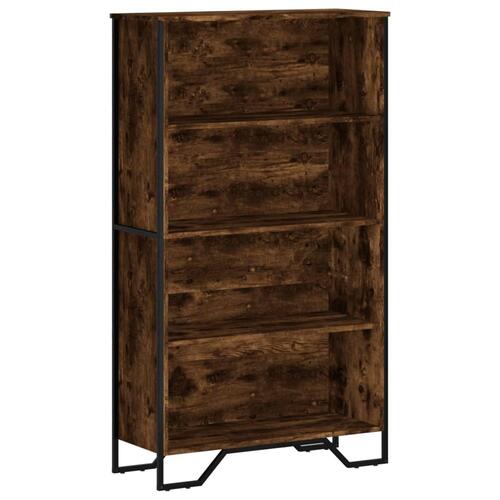 Bogreol 80x31x137,5 cm konstrueret træ røget egetræsfarve