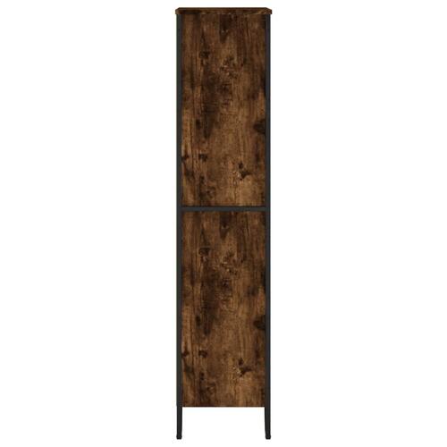 Bogreol 80x31x137,5 cm konstrueret træ røget egetræsfarve