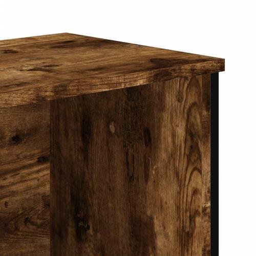 Bogreol 80x31x137,5 cm konstrueret træ røget egetræsfarve
