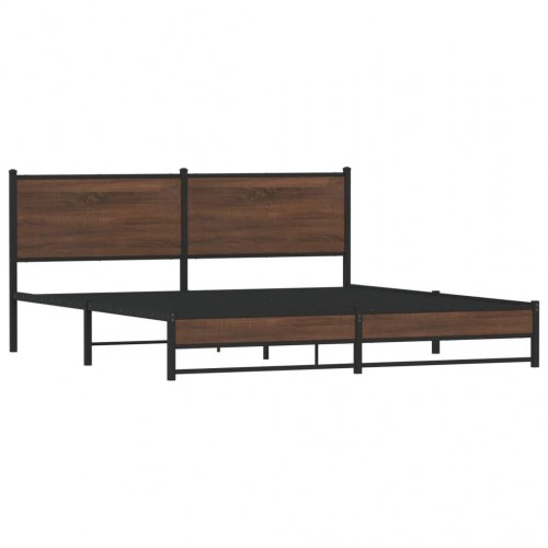 Sengeramme 160 x 200 cm uden madras - brun egetræsfarve