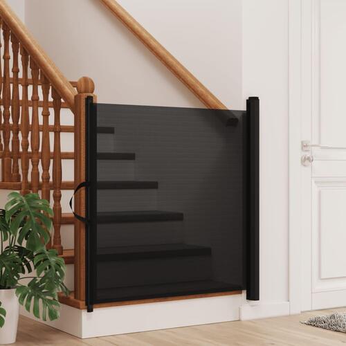 Udtrækkelig låge til kæledyr 102,5x125 cm sort