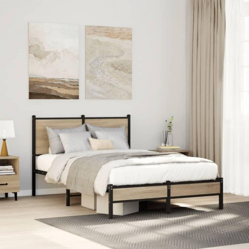 Sengeramme 120 x 190 cm i metal - sonoma-eg