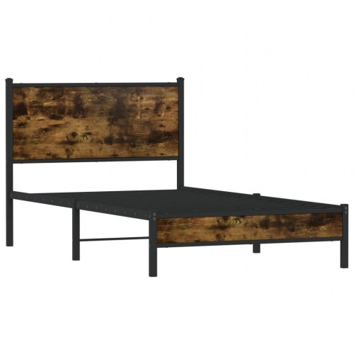 Sengeramme uden madras 107 x 203 cm - røget egetræ