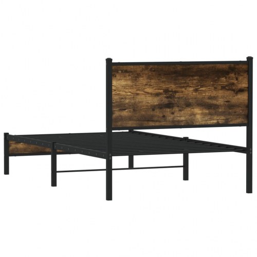 Sengeramme uden madras 107 x 203 cm - røget egetræ
