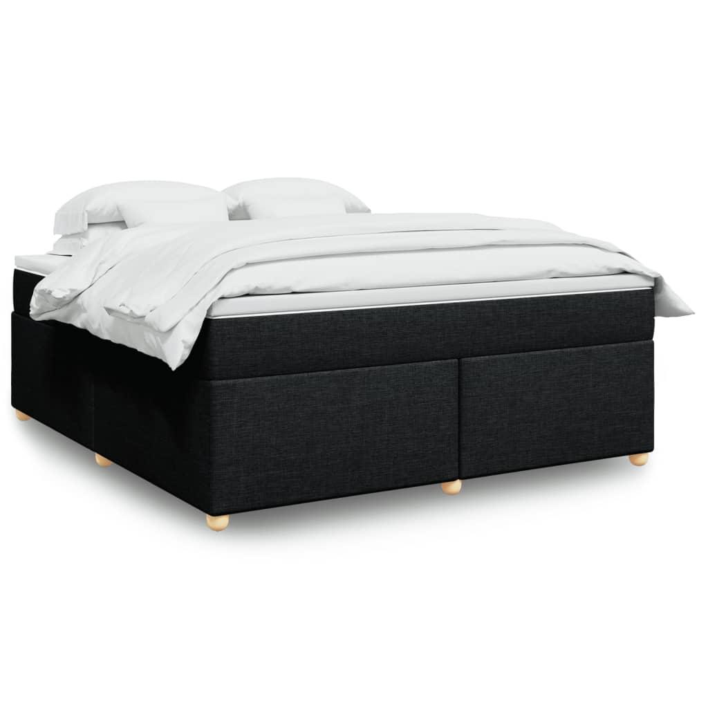 Kontinentalseng med madras 180x200 cm i sort stof