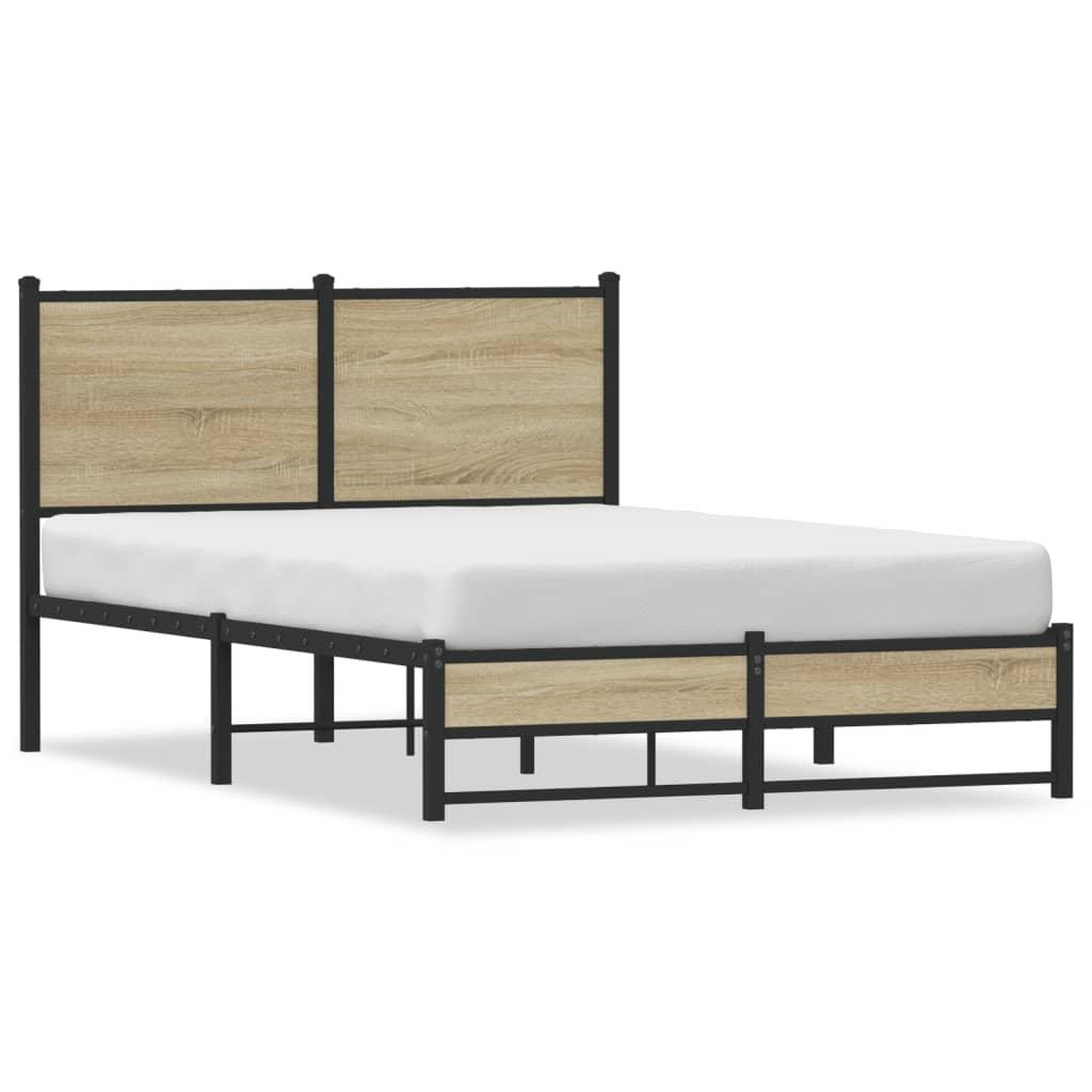 Sengeramme uden madras 120x200 cm metal sonoma-eg