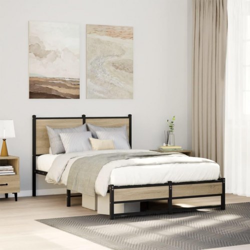 Sengeramme 120 x 200 cm i metal - sonoma-eg