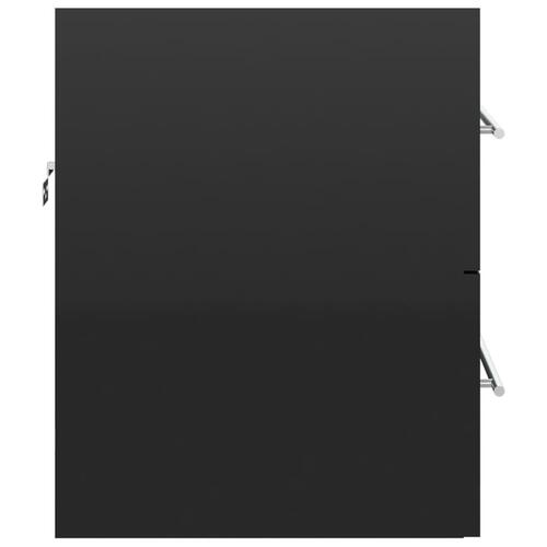 Vaskeskab 60x38,5x48 cm spånplade sort højglans
