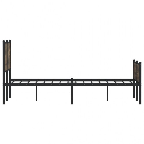 Sengeramme uden madras 120 x 200 cm i metal - røget egetræsfarve