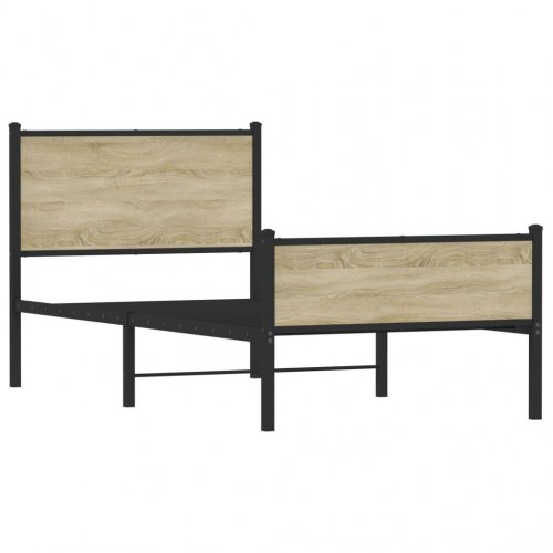 Sengeramme 90x200 cm i metal - sonoma-eg