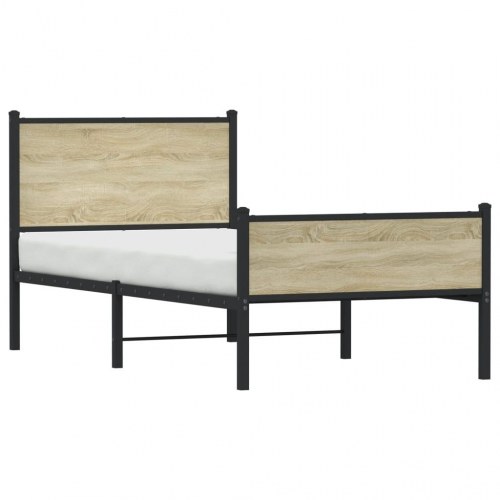 Sengeramme 90x200 cm i metal - sonoma-eg