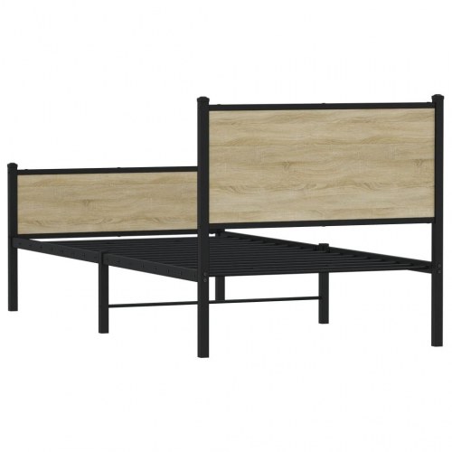 Sengeramme 90x200 cm i metal - sonoma-eg