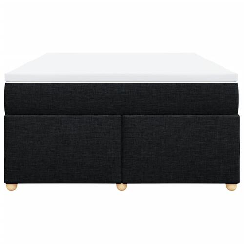 Kontinentalseng med madras 160x200 cm stof sort