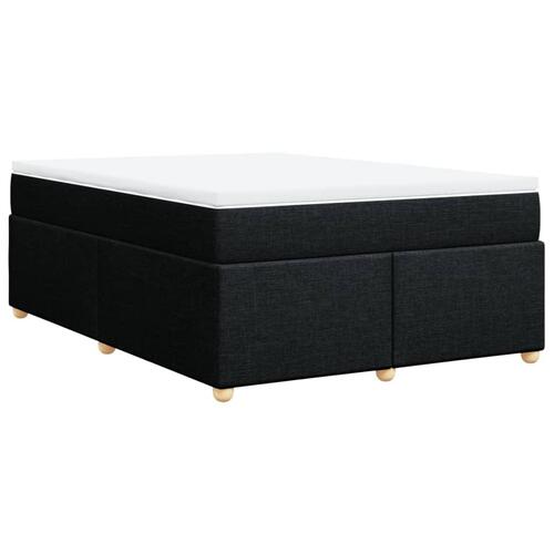 Kontinentalseng med madras 160x200 cm stof sort