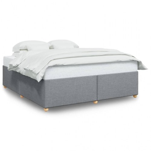 Sengeramme uden madras 200 x 200 cm stof - lysegrå