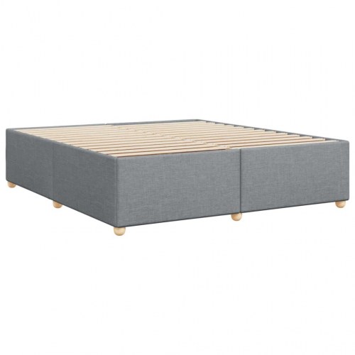 Sengeramme uden madras 200 x 200 cm stof - lysegrå
