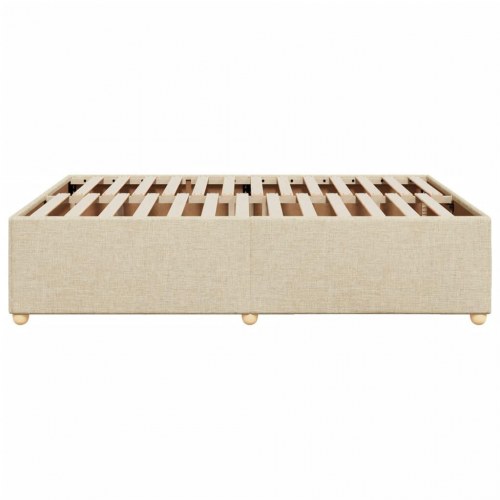 Sengeramme uden madras 140 x 200 cm stof - cremefarvet