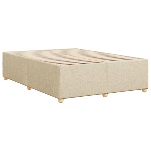 Sengeramme uden madras 140 x 200 cm stof - cremefarvet