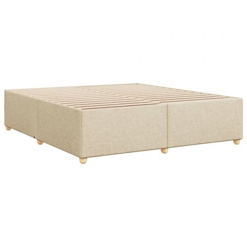 Sengeramme 180 x 200 cm i cremefarvet stof