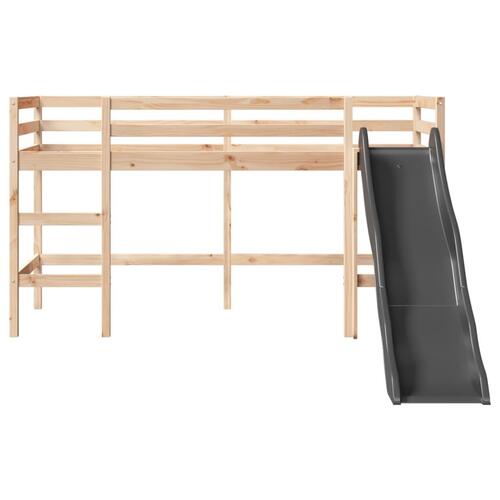 Højseng uden madras 80x200 cm massivt fyrretræ