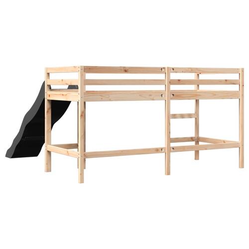 Højseng uden madras 80x200 cm massivt fyrretræ