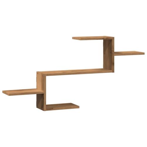 Væghængt 104x15x49 cm konstrueret træ egetræsfarve