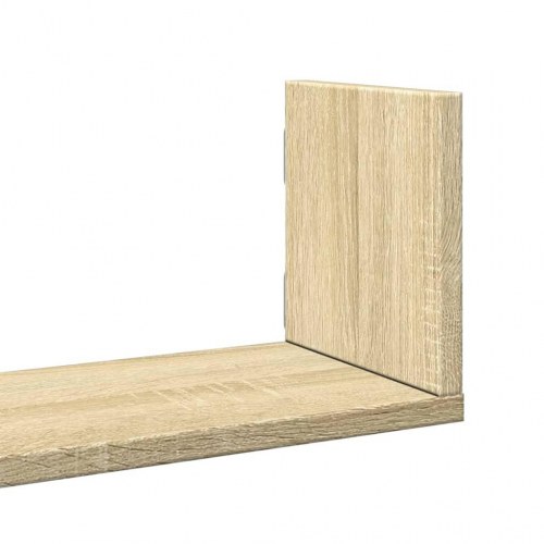 Væghylder 3 stk. 58×18×18 cm i konstrueret træ - sonoma-eg