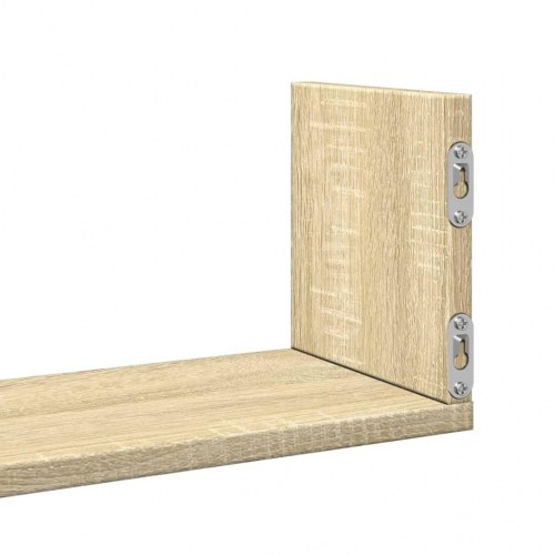 Væghylder 3 stk. 58×18×18 cm i konstrueret træ - sonoma-eg