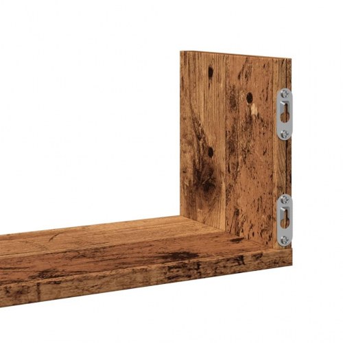 Væghylder 3 stk. 58×18×18 cm i konstrueret træ - gammelt træ-look