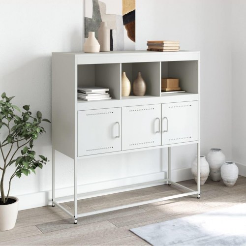 Skænk i stål 100,5 x 39 x 107 cm - hvid