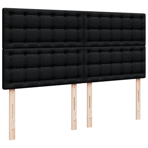 Kontinentalseng med madras 180x200 cm stof sort