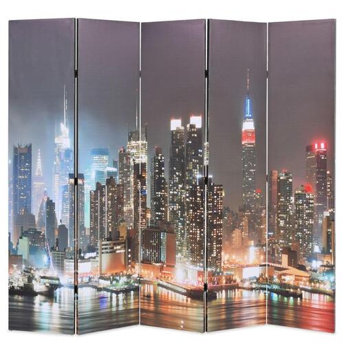 Foldbar rumdeler 200 x 170 cm New York by Night