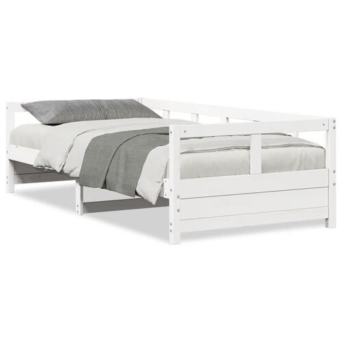 Daybed uden madras 80x200 cm massivt fyrretræ hvid