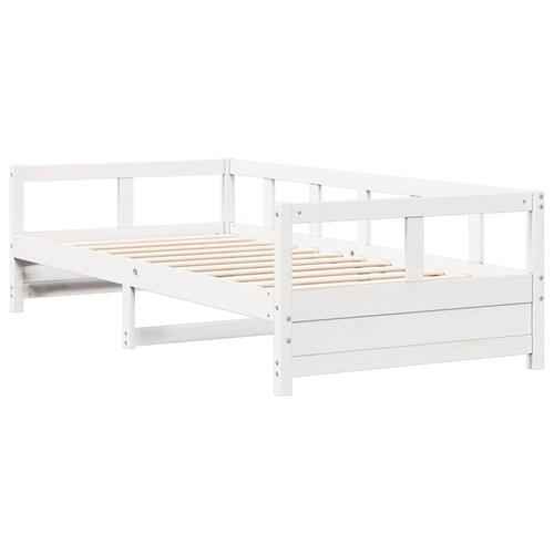 Daybed uden madras 80x200 cm massivt fyrretræ hvid