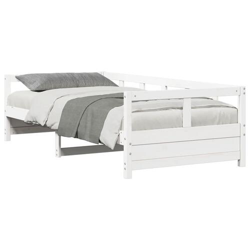 Daybed uden madras 80x200 cm massivt fyrretræ hvid