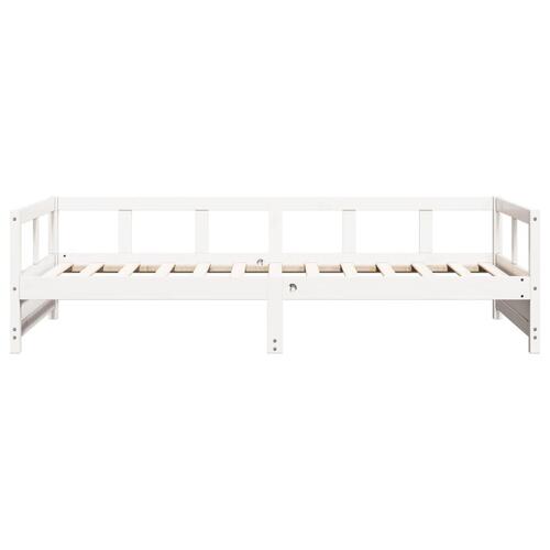 Daybed uden madras 80x200 cm massivt fyrretræ hvid