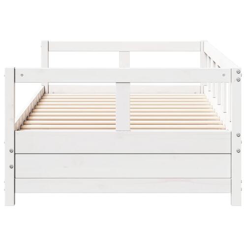 Daybed uden madras 80x200 cm massivt fyrretræ hvid