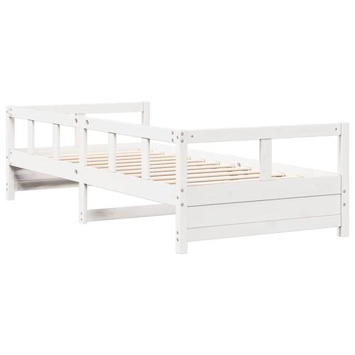 Daybed uden madras 80x200 cm massivt fyrretræ hvid
