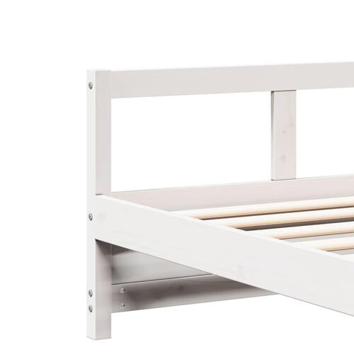 Daybed uden madras 80x200 cm massivt fyrretræ hvid