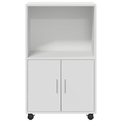 Rullebord 55x40x91 cm konstrueret træ hvid