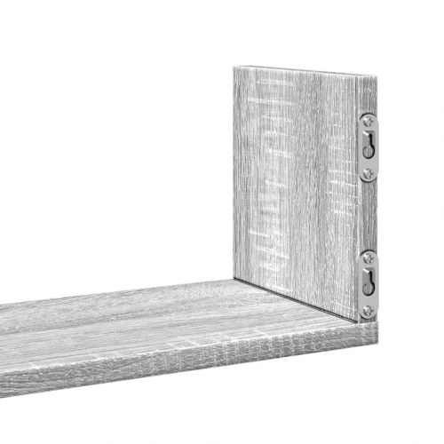 Væghylder 3 stk. 58×18×18 cm i konstrueret træ - grå sonoma-eg
