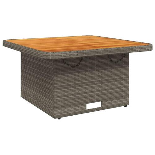 Loungesæt til haven 7 dele med hynder polyrattan grå