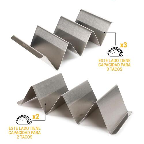 Taco holder Quttin Rustfrit stål 20 x 10 x 5 cm