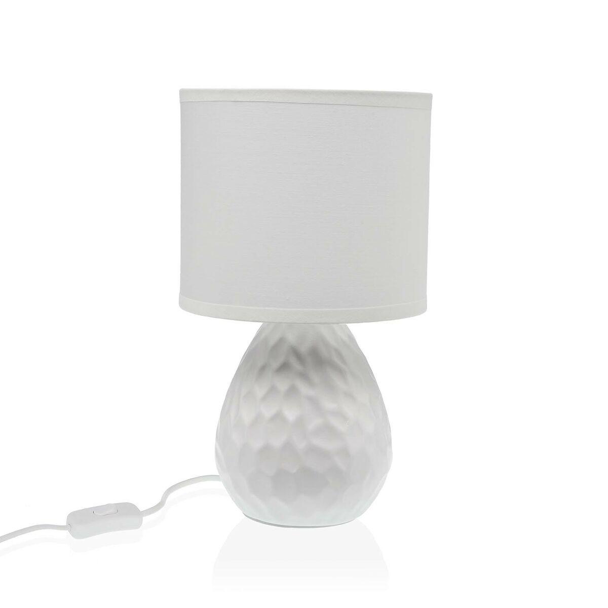 Bordlampe Versa Hvid Keramik 40 W 15 5 X 27 5 Cm