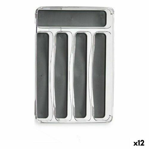 Bestikholder Genbrugt plastik Grå 23,3 x 4,5 x 32,7 cm (12 enheder)